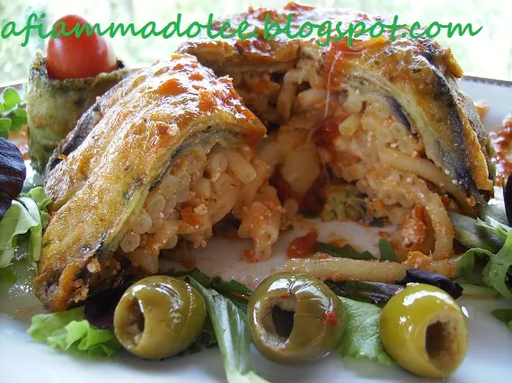 Timballini mediterranei in verde