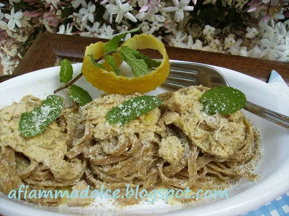 Taglierini al farro con crema delicata al tonno