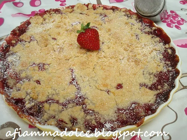 Erdbeer-streuselkuchen..Ovvero Torta crumble di fragole
