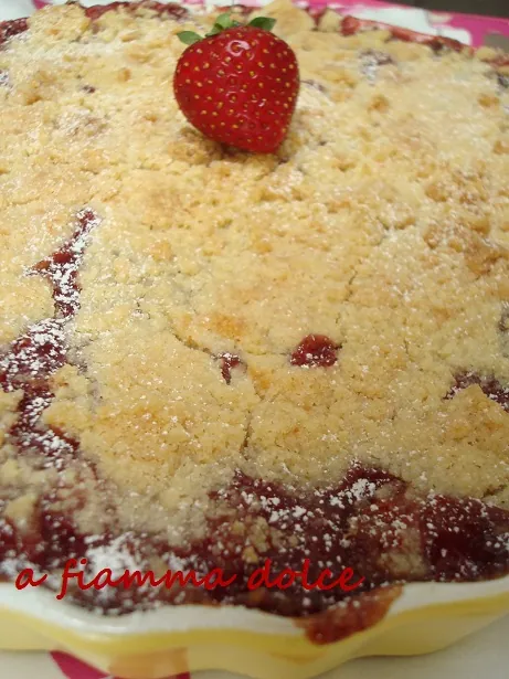 Erdbeer-streuselkuchen..Ovvero Torta crumble di fragole