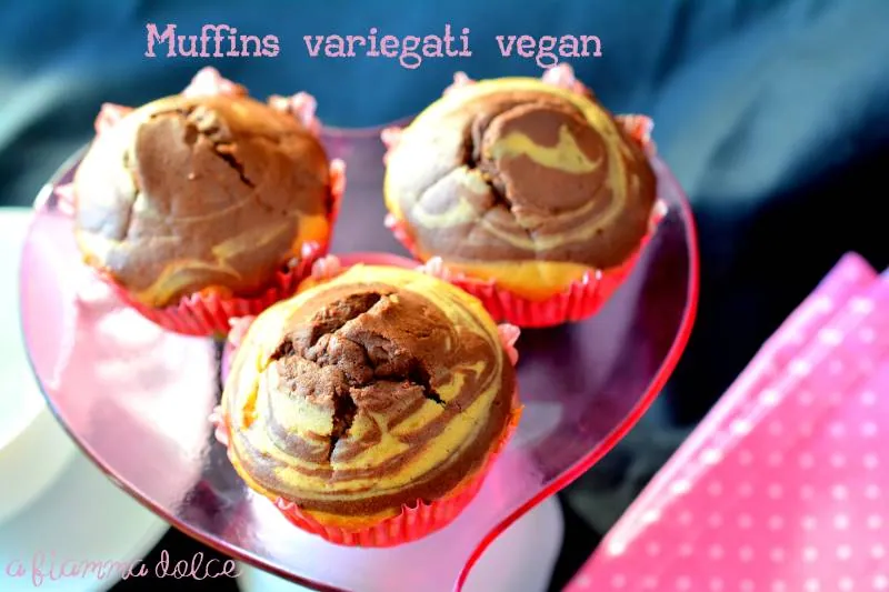 Muffin vegan variegati al cacao