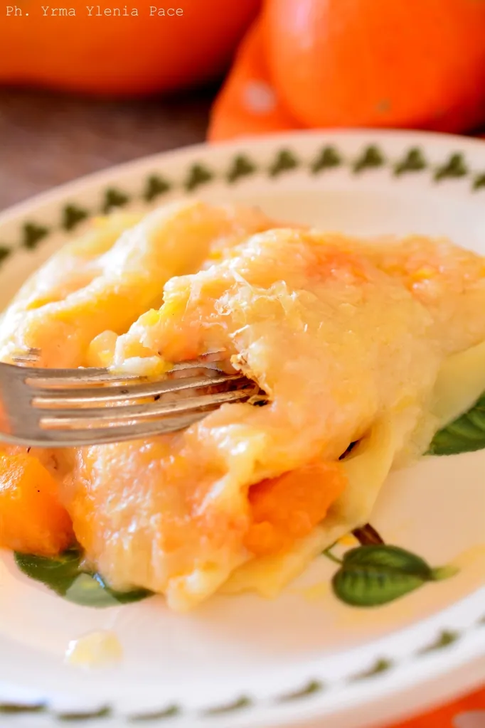 Lasagna alla zucca con besciamella all’extravergine