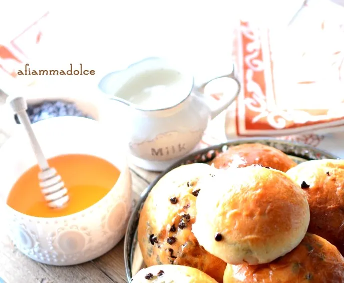 Brioche vegan con gocce di cioccolato