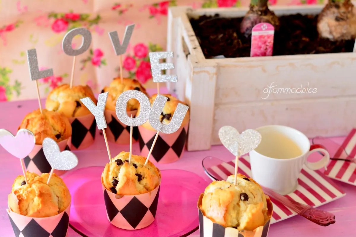 Muffin vegan pere e cioccolato